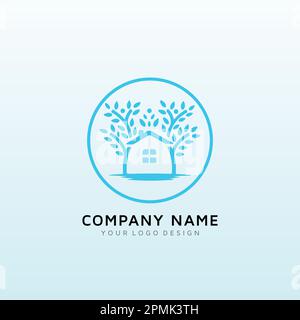 Concevez un logo immobilier pour une location de vacances au centre de la Floride Illustration de Vecteur