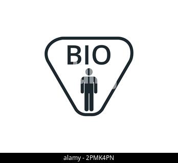 Symbole matériel biologique d'origine humaine. Illustration vectorielle. Illustration de Vecteur