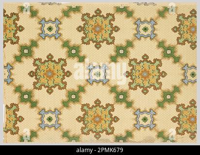 Papier de plafond (États-Unis) ; imprimé à la machine sur du papier ; 72 x 49 cm (28 3/8 x 19 5/16 po.) Banque D'Images