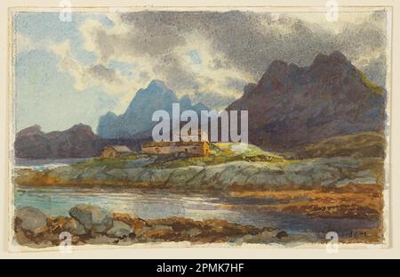 Dessin, étude du paysage, Norvège; William Trost Richards (américain, 1833–1905); États-Unis; pinceau et aquarelle, graphite sur papier; 13,1 × 20,8 cm (5 3/16 × 8 3/16 po) Banque D'Images