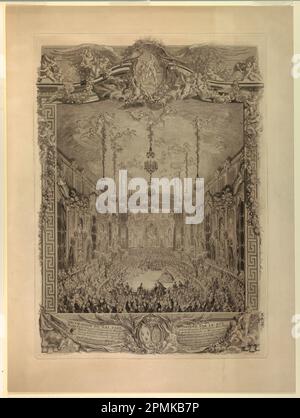 Imprimé, Décoration du bal Paré donne par le Roy; Imprimeur: Charles-Nicolas Cochin l'aîné (français, 1688 - 1754); d'après Charles Nicolas Cochin le jeune (1715 - 1790); France; gravure sur papier; 75 × 53,5 cm (29 1/2 × 21 1/16 po); legs de Katherine Strong Welman; 1908-23-57 Banque D'Images