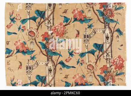 Textile (Angleterre) ; coton ; Warp x Weft : 44,5 x 64 cm (17 1/2 x 25 3/16 po.) Répéter H : 35 cm (13 3/4 po) Banque D'Images