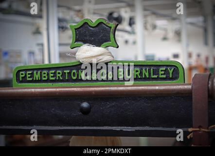 Machine de traitement et de fabrication du coton, par Pemberton & Co, Burnley Banque D'Images