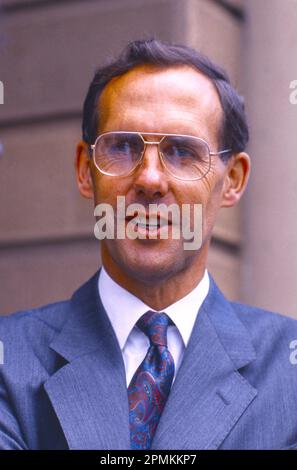 Écologiste franc, Dr Bob Brown, chef du Parti des Verts de Tasmanie, circa 1993. D'abord ouvertement gay membre du Parlement australien. Banque D'Images