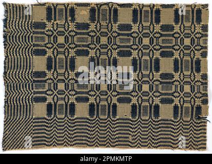 Fragment de couvre-lit (Etats-Unis); laine, lin ou coton; Warp x Weft: 87 x 63 cm (34 1/4 x 24 13/16 po.); 1953-218-45 Banque D'Images