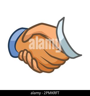 Deux personnes se serrant la main. Illustration du vecteur d'icône métier Illustration de Vecteur