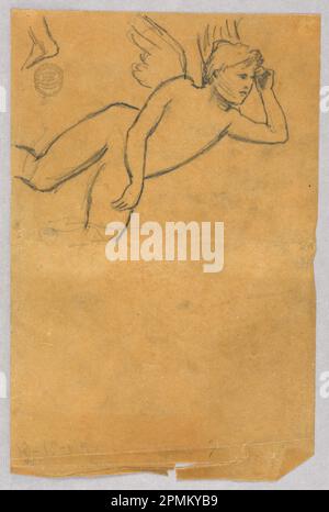 Dessin, croquis pour Putto; Francis Augustus Lathrop (américain, 1849 - 1909); États-Unis; graphite sur papier à tracer; 25,3 × 16,8 cm (9 15/16 × 6 5/8 po); 1914-38-61 Banque D'Images