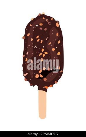 Illustration du vecteur de la glace à la crème au chocolat. Illustration de Vecteur