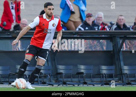 13-04-2023: Sport: Feyenoord v AS Roma ROTTERDAM, PAYS-BAS - AVRIL 13: Alireza Jahanbakhsh (Feyenoord Rotterdam) pendant la finale du match - Banque D'Images