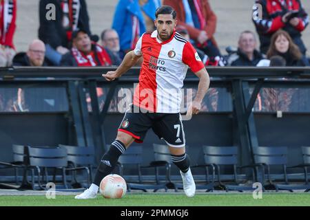 13-04-2023: Sport: Feyenoord v AS Roma ROTTERDAM, PAYS-BAS - AVRIL 13: Alireza Jahanbakhsh (Feyenoord Rotterdam) pendant la finale du match - Banque D'Images