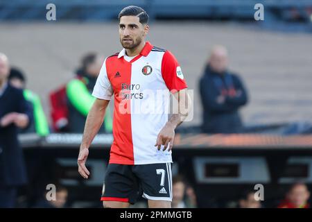 13-04-2023: Sport: Feyenoord v AS Roma ROTTERDAM, PAYS-BAS - AVRIL 13: Alireza Jahanbakhsh (Feyenoord Rotterdam) pendant la finale du match - Banque D'Images