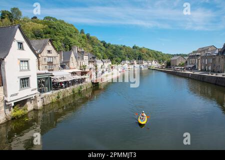 Dinan, ville française en Bretagne, entre terre et mer. Banque D'Images