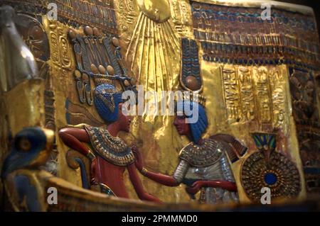 Sarcophage de Toutankhamon, musée du Caire, Égypte Banque D'Images