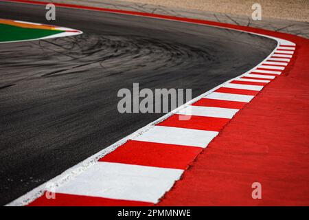 Portimao, Portugal - 13/04/2023, trottoir, vibreur, piste, Piste, illustration pendant les 6 heures de Portimao 2023, 2nd tour du Championnat du monde d'endurance de la FIA 2023, de 14 avril à 16, 2023 sur le circuit international de l'Algarve à Portimao, Portugal - photo: Antonin Vincent/DPPI/LiveMedia Banque D'Images