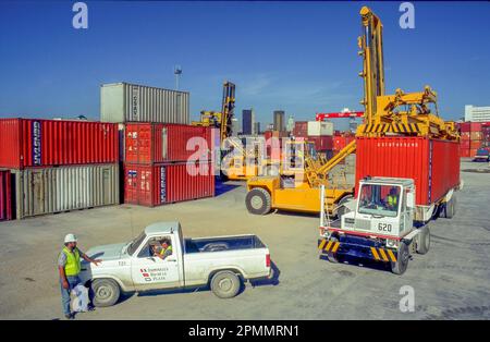 Argentine, Buenos Aires. Employés du port. Banque D'Images