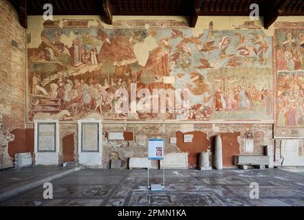 Fresques à Campo Santo ou Camposanto Monumentale Pise, Toscane, Italie Banque D'Images