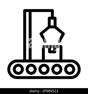 Icône Machinery Vector Thick Line pour usage personnel et commercial. Banque D'Images