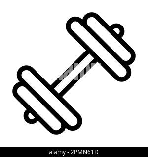 Icône de ligne épaisse de vecteur de haltères pour usage personnel et commercial. Banque D'Images