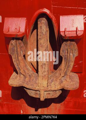 Machines. Transport. Expédition commerciale. Ancrage du navire. Banque D'Images