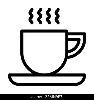 Icône Tea Vector Thick Line pour une utilisation personnelle et commerciale. Banque D'Images