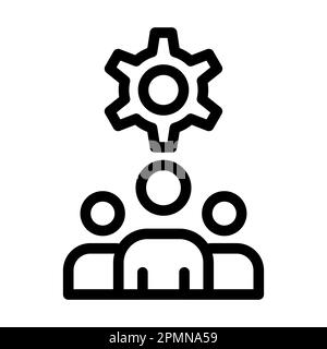 Icône de ligne épaisse du vecteur de gestion pour une utilisation personnelle et commerciale. Banque D'Images