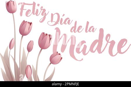 Fête des mères Espagnol Feliz Dia de la Madre Design Illustration de Vecteur