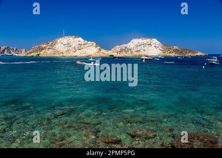 Isole Tremiti Puglia, isola del Cretaccio dal porto di San Nicola Banque D'Images