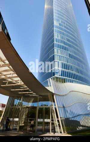 La tour Iberdrola, Bilbao, Biscaye, Pays Basque, Pays Basque, Espagne, Europe. Banque D'Images