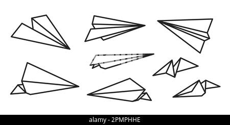 Plan papier icône vecteur logo illustration dessin animé Illustration de Vecteur