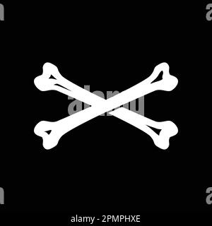 icône crossbone vecteur logo pirate illustration halloween Illustration de Vecteur