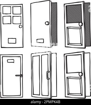 Illustration de l'encadrement de vitre de porte Illustration de Vecteur