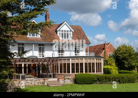 Le restaurant et l'hôtel French Horn pub à côté de la Tamise à Sonning près de Reading, Berkshire, Angleterre, Royaume-Uni Banque D'Images