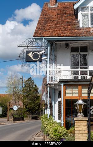 Le restaurant et l'hôtel French Horn pub à côté de la Tamise à Sonning près de Reading, Berkshire, Angleterre, Royaume-Uni Banque D'Images