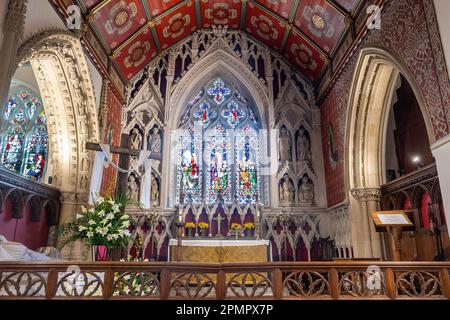 Intérieur de l'église St Andrew, une église paroissiale dans le village de Sonning-on-Thames, Berkshire, Angleterre, Royaume-Uni, un bâtiment classé Grade II* Banque D'Images