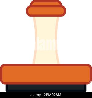 Tampon en caoutchouc de couleur isolé pour fournitures de bureau icône Vector Illustration de Vecteur