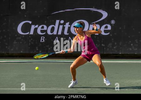 Charleston, Caroline du Sud, États-Unis. 6th avril 2023. (4) BELINDA BENCIC SUI joue contre SHELBY ROGERS USA à la série WTA pour le Credit One Charleston Open à Charleston, SC, USA. (Credit image: © Walter G. Arce Sr./ZUMA Press Wire) USAGE ÉDITORIAL SEULEMENT! Non destiné À un usage commercial ! Banque D'Images