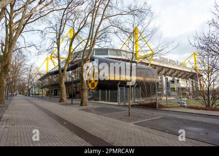 Dortmund, Allemagne - 05 janvier 2023 : stade de football de Borussia Dortmund. Sport Banque D'Images