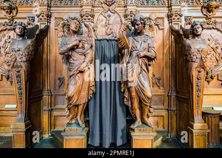 Les confessionels. St. L'église Charles Borromeo est située dans le centre d'Anvers, sur la place de la conscience Hendrik. Anvers, région flamande, Belg Banque D'Images