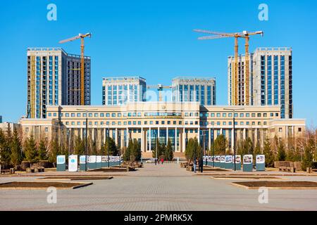 Astana (Nur-Sultan), Kazakhstan - 2 avril 2023: Bâtiment du Ministère des Affaires étrangères de la République du Kazakhstan Banque D'Images