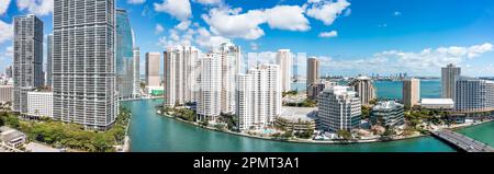 Panorama aérien de Miami, Floride Banque D'Images