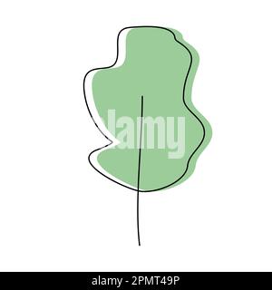 Arbre simple sur fond blanc, illustration vectorielle Illustration de Vecteur