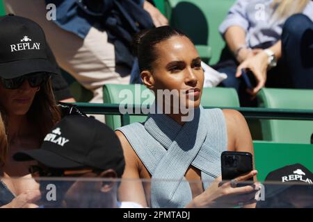 Monaco, Monaco. 15th avril 2023. OPEN MASTER 1000 MONTE CARLO invité dans le grand stand, Top Model Cindy Bruna vu le 13 avril 2023, image et copyright Thierry CARPICO/ATP images (CARPICO Thierry/ATP/SPP) crédit: SPP Sport Press photo. /Alamy Live News Banque D'Images