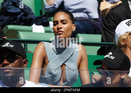 Monaco, Monaco. 15th avril 2023. OPEN MASTER 1000 MONTE CARLO invité dans le grand stand, Top Model Cindy Bruna vu le 13 avril 2023, image et copyright Thierry CARPICO/ATP images (CARPICO Thierry/ATP/SPP) crédit: SPP Sport Press photo. /Alamy Live News Banque D'Images