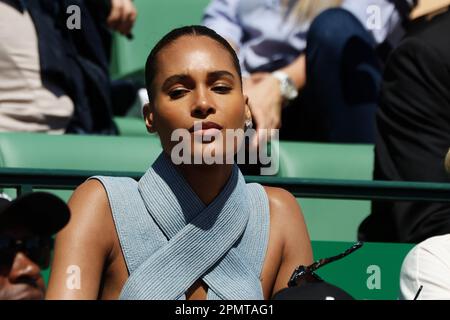 Monaco, Monaco. 15th avril 2023. OPEN MASTER 1000 MONTE CARLO invité dans le grand stand, Top Model Cindy Bruna vu le 13 avril 2023, image et copyright Thierry CARPICO/ATP images (CARPICO Thierry/ATP/SPP) crédit: SPP Sport Press photo. /Alamy Live News Banque D'Images