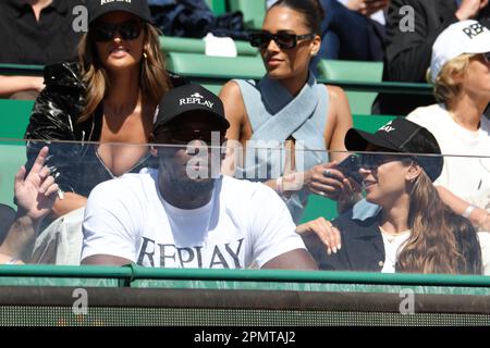 Monaco, Monaco. 15th avril 2023. OPEN MASTER 1000 Monte CARLO invités dans le grand stand, Usain Bolt, Izabel Goulart, Cindy Bruna vu le 13 avril 2023 image et copyright Thierry CARPICO/ATP images (CARPICO Thierry/ATP/SPP) crédit: SPP Sport Press photo. /Alamy Live News Banque D'Images