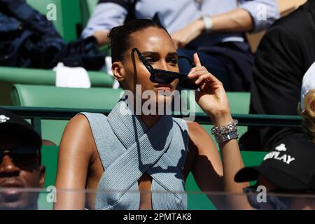 Monaco, Monaco. 15th avril 2023. OPEN MASTER 1000 MONTE CARLO invité dans le grand stand, Top Model Cindy Bruna vu le 13 avril 2023, image et copyright Thierry CARPICO/ATP images (CARPICO Thierry/ATP/SPP) crédit: SPP Sport Press photo. /Alamy Live News Banque D'Images