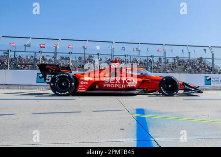 Long Beach, Californie, États-Unis. 14th avril 2023. 14 avr 2023 long Beach, CA: BENJAMIN PEDERSEN (R) (55) de Copenhague, Danemark, sort de la route de la fosse lors d'une pratique pour le Grand Prix d'Acura de long Beach dans les rues de long Beach à long Beach CA. (Credit image: © Walter G. Arce Sr./ZUMA Press Wire) USAGE ÉDITORIAL SEULEMENT! Non destiné À un usage commercial ! Crédit : ZUMA Press, Inc./Alay Live News Banque D'Images