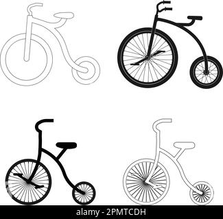 motif symbole d'illustration vectoriel d'icône de vélo de cirque Illustration de Vecteur