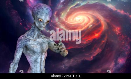 Alien, illustration Banque D'Images