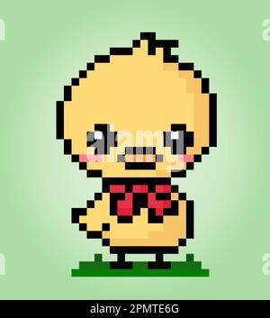 ruban de canard de 8 bits. Ressources de jeu d'animaux dans les illustrations vectorielles. Illustration de Vecteur